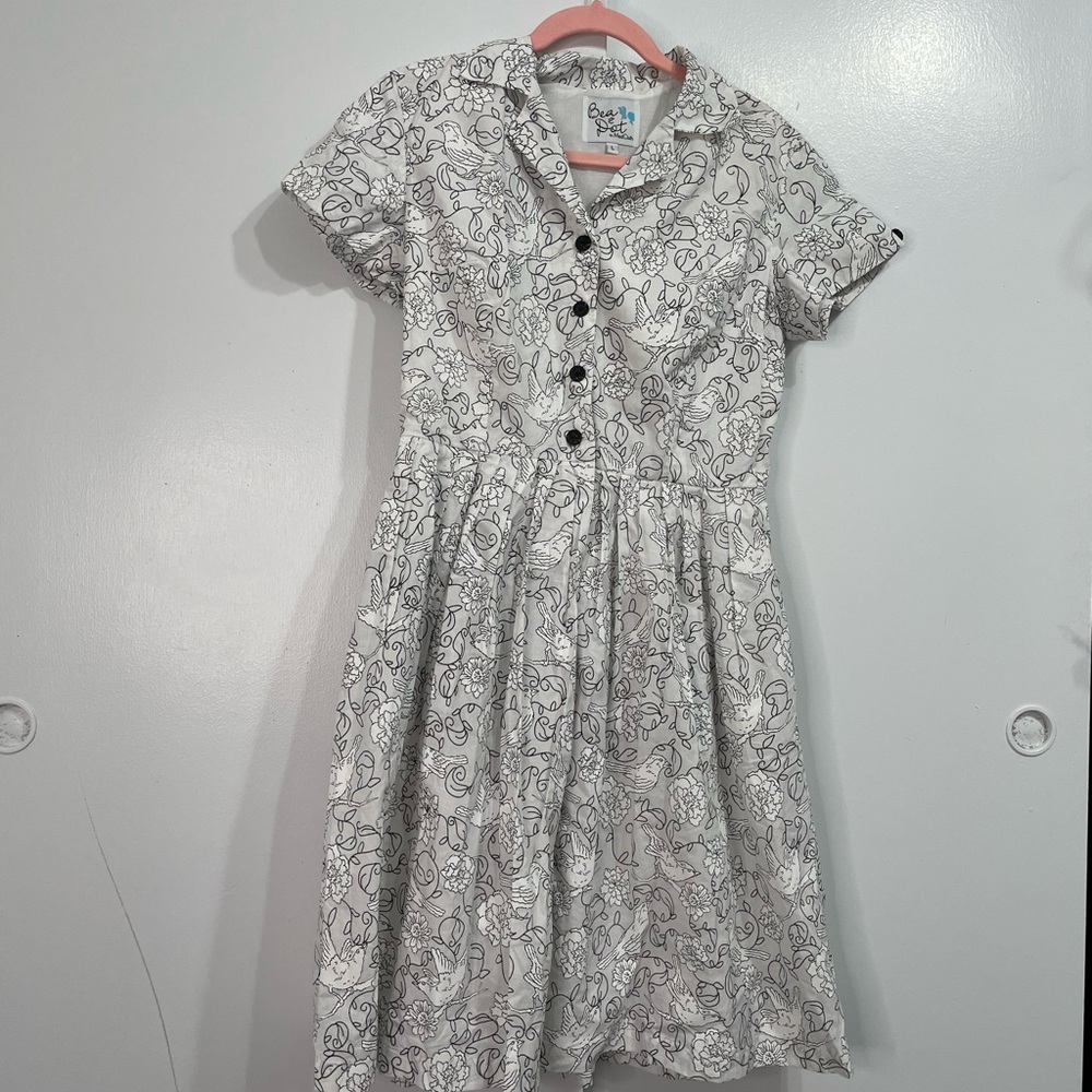 ModCloth Bea & Dot Painting Picnic Bird Dress